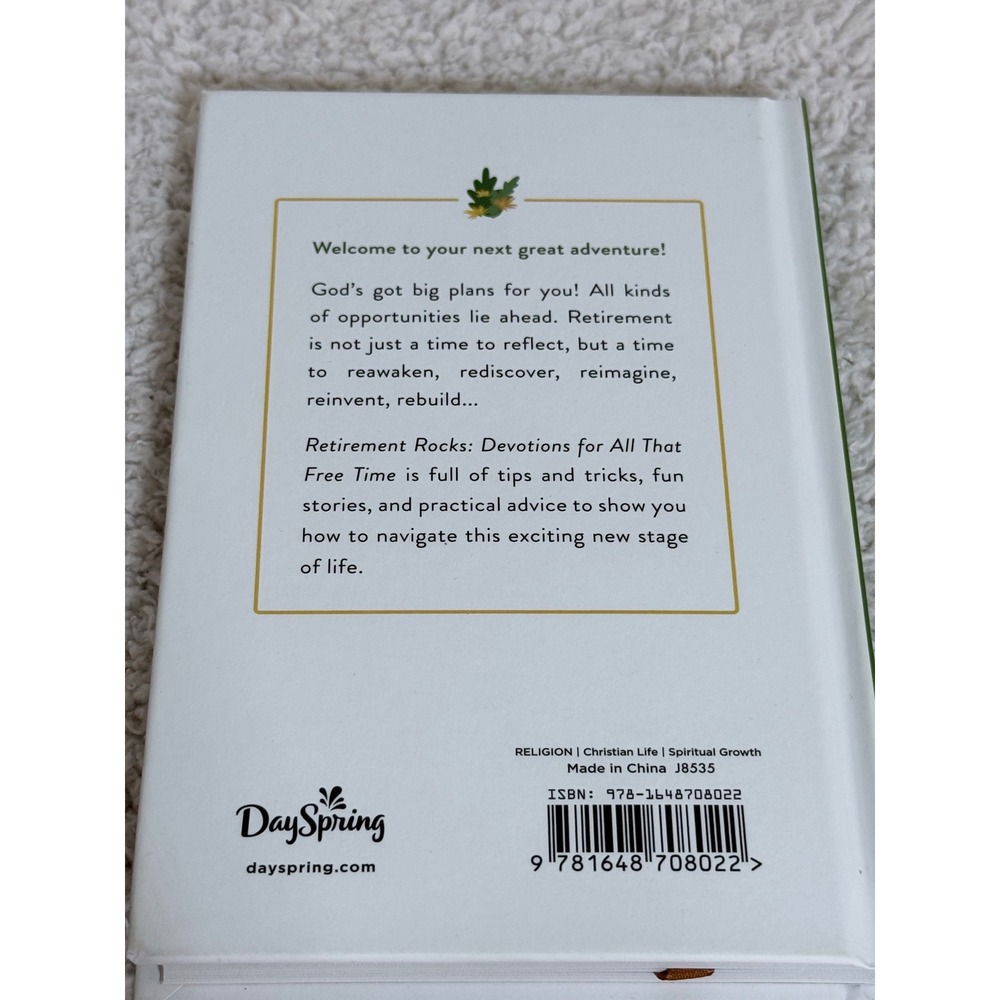 Retirement Rocks Devotions for All That Free Time DaySpring Hardcover Book 2022 - Picture 3 of 4